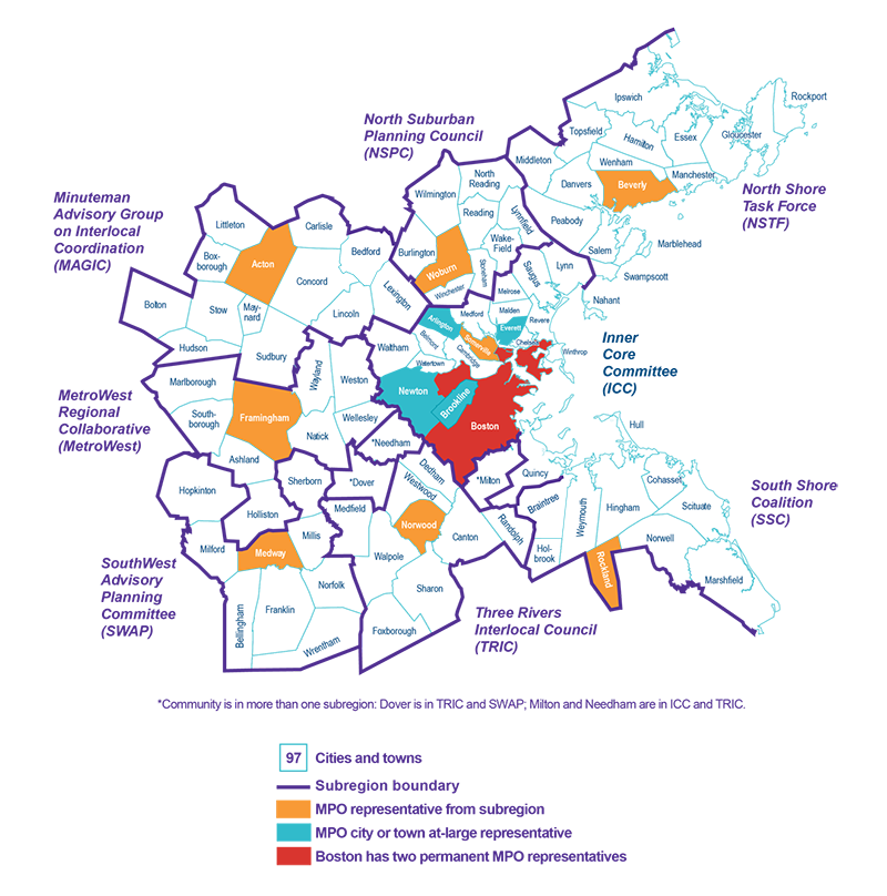 Map of the Boston Region MPO Map of the Boston Region MPO
